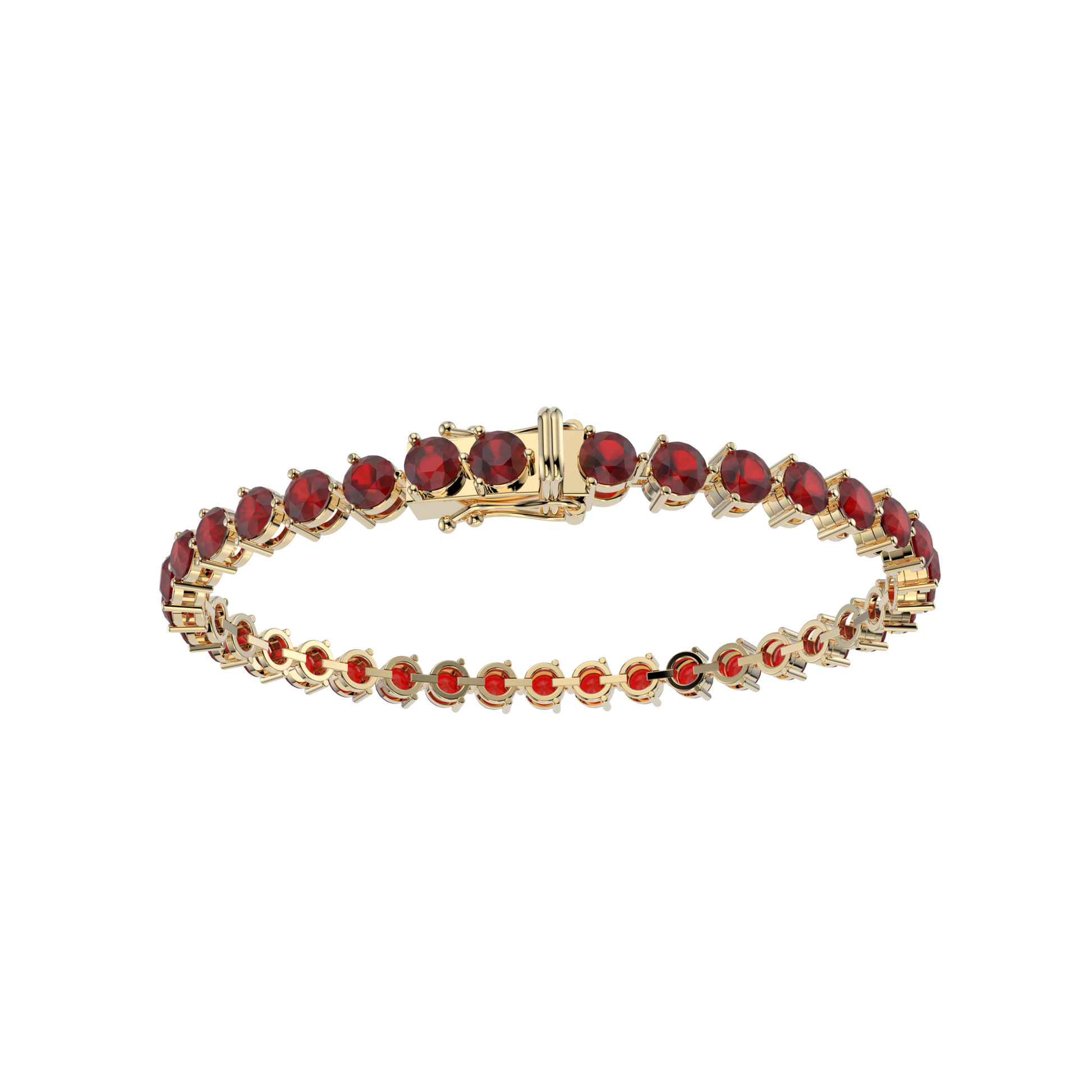 Bracelet with Moissanite on a Gold Vermeil