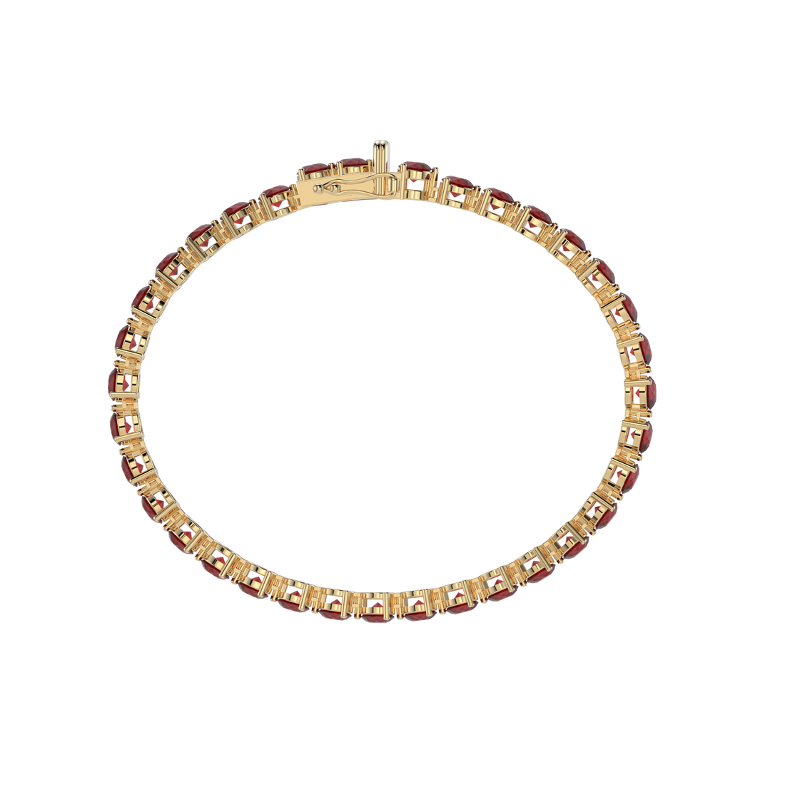 Bracelet with Moissanite on a Gold Vermeil