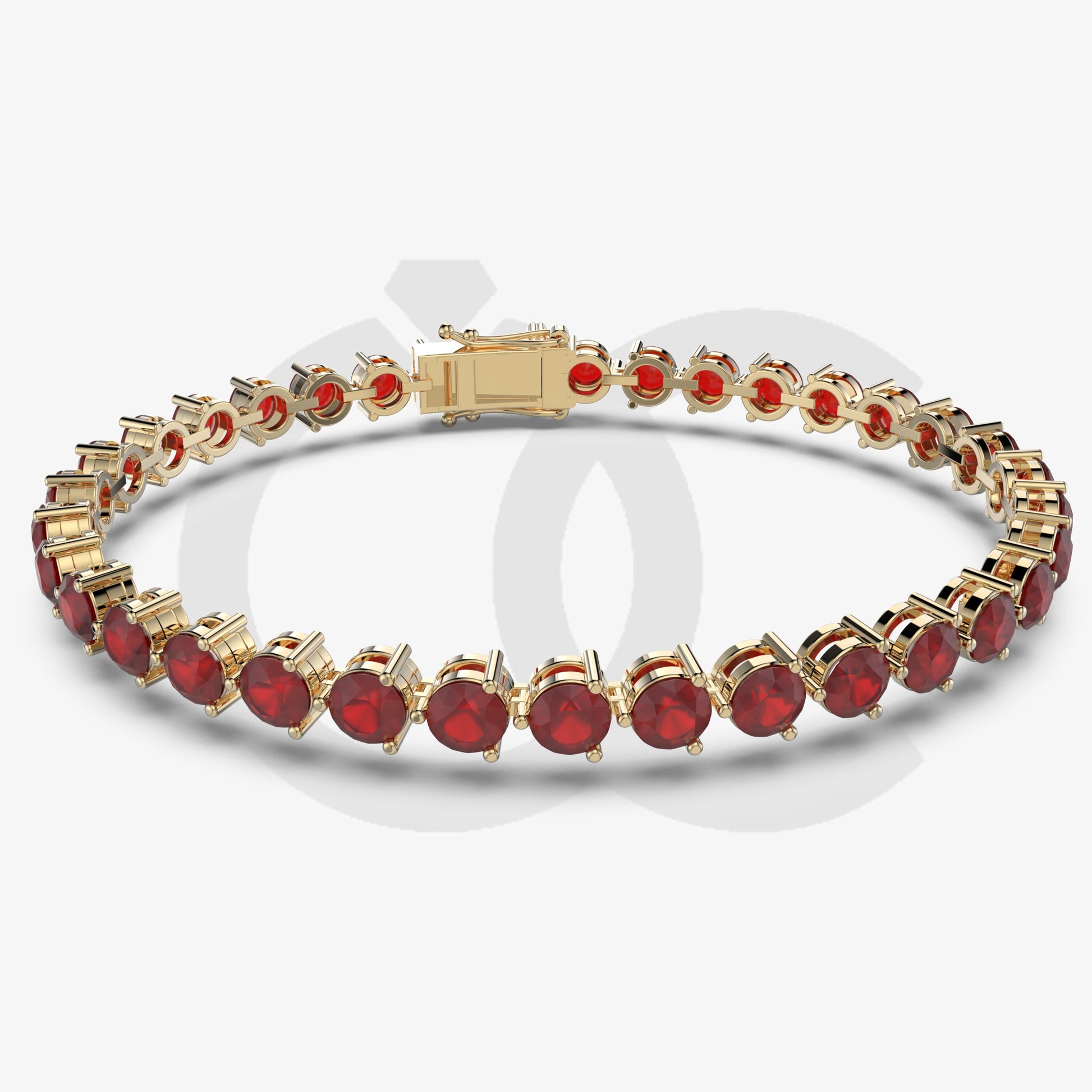 Bracelet with Moissanite on a Gold Vermeil