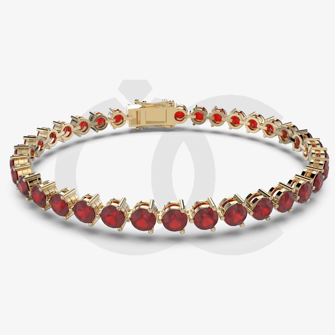 Bracelet with Moissanite on a Gold Vermeil