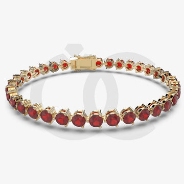 Bracelet with Moissanite on a Gold Vermeil