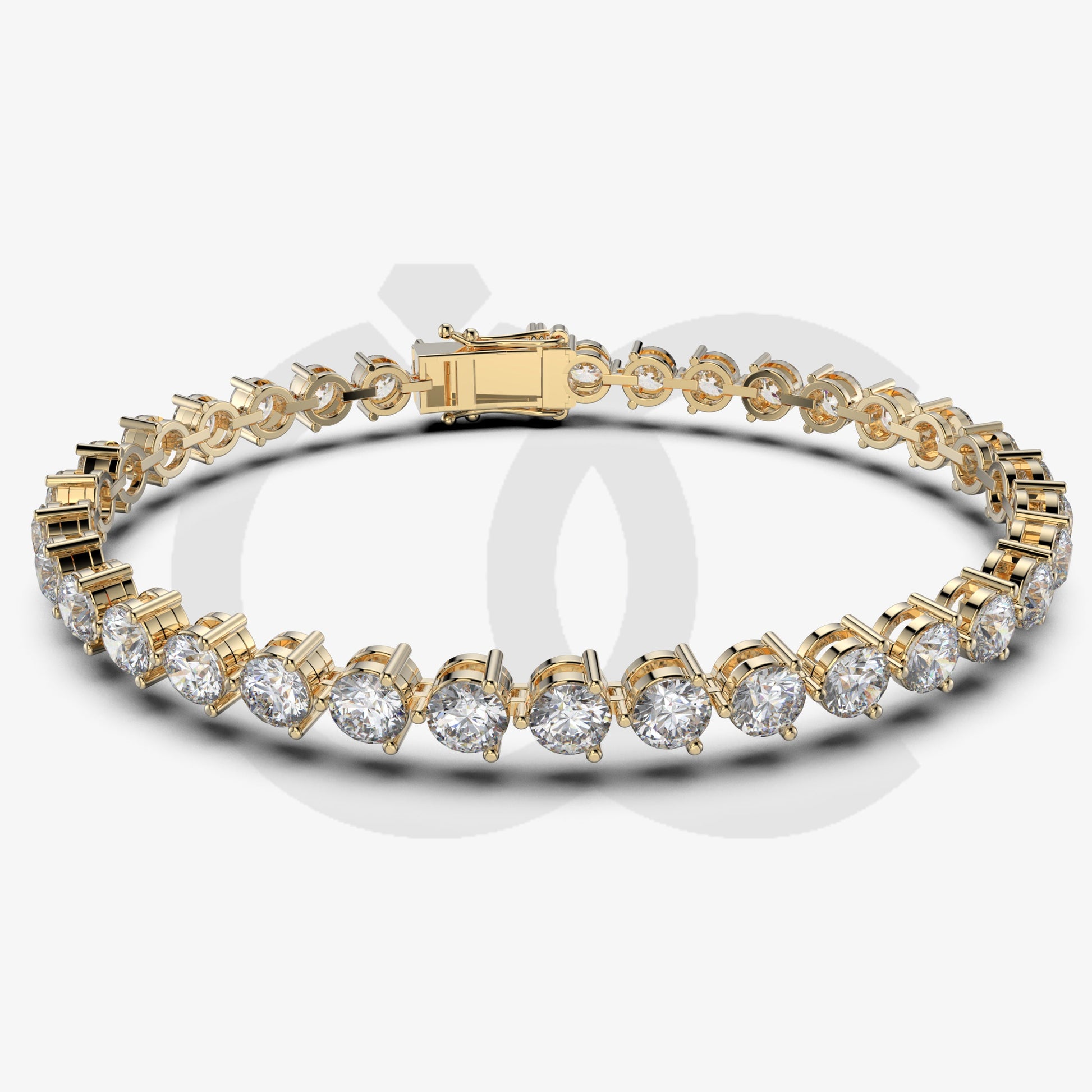 Bracelet with Moissanite on a Gold Vermeil