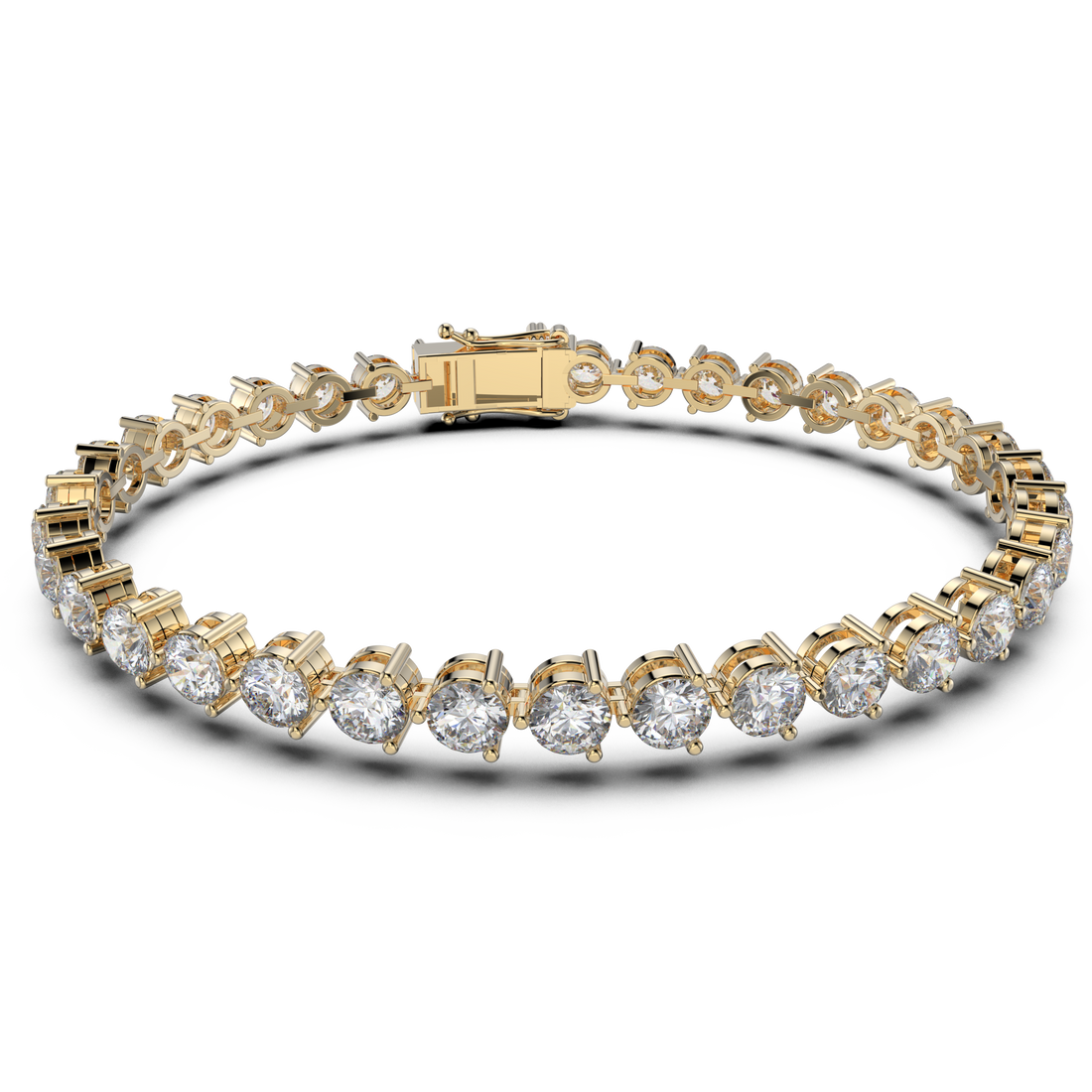 Bracelet with Moissanite on a Gold Vermeil