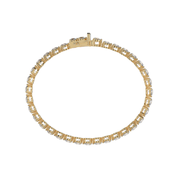 Bracelet with Natural Diamond on a Yellow Gold