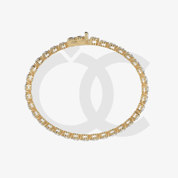 Bracelet with Lab Grown Diamond on a Yellow Gold