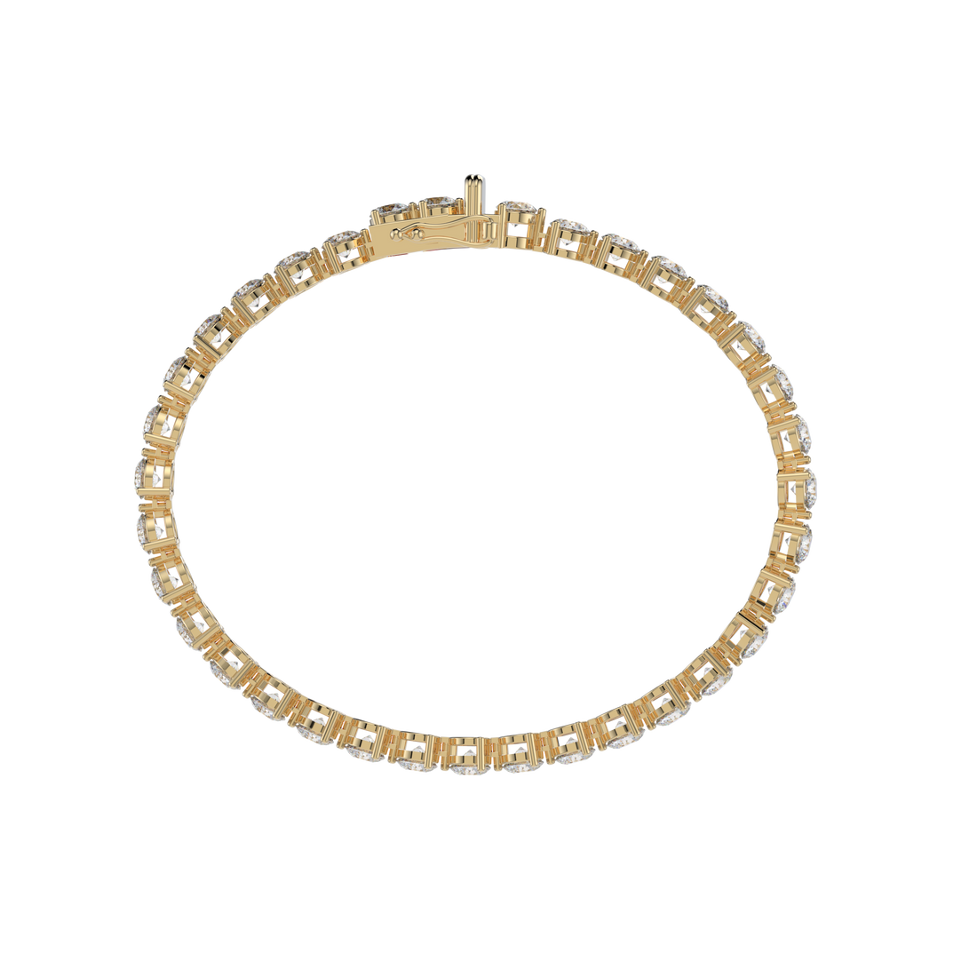 Bracelet with Moissanite on a Gold Vermeil