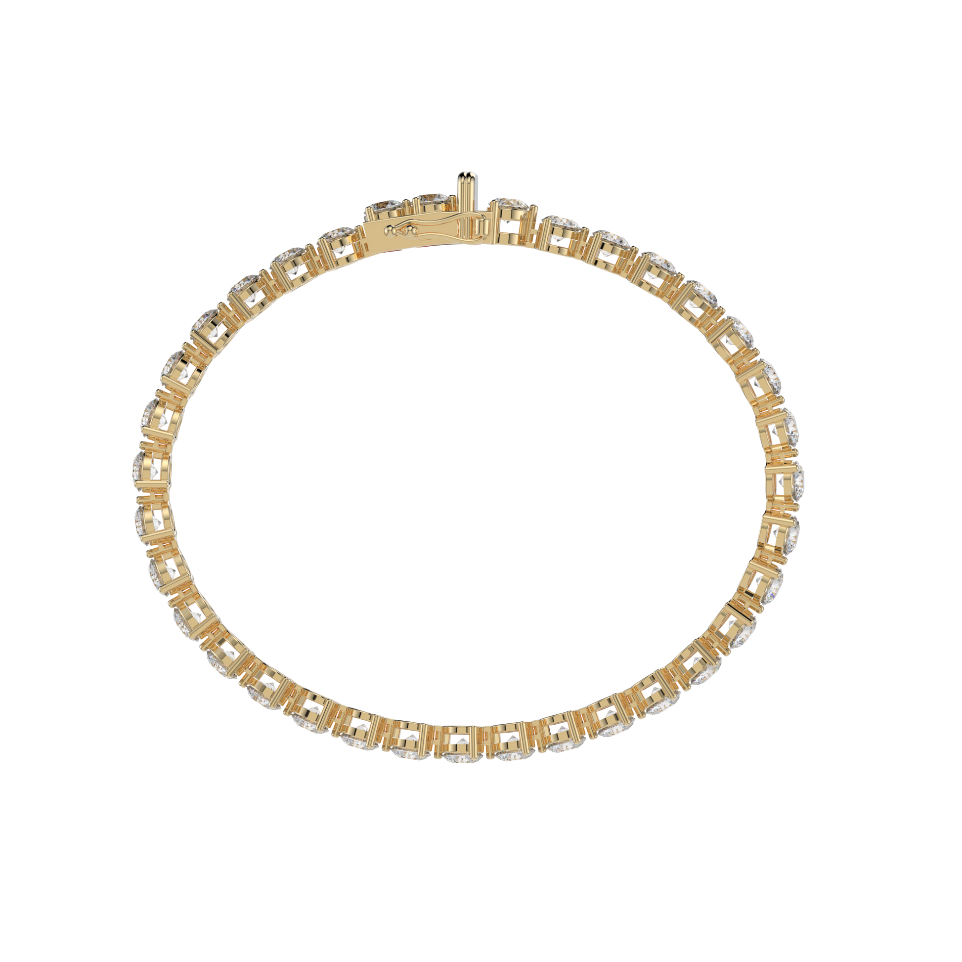 Bracelet with Moissanite on a Gold Vermeil