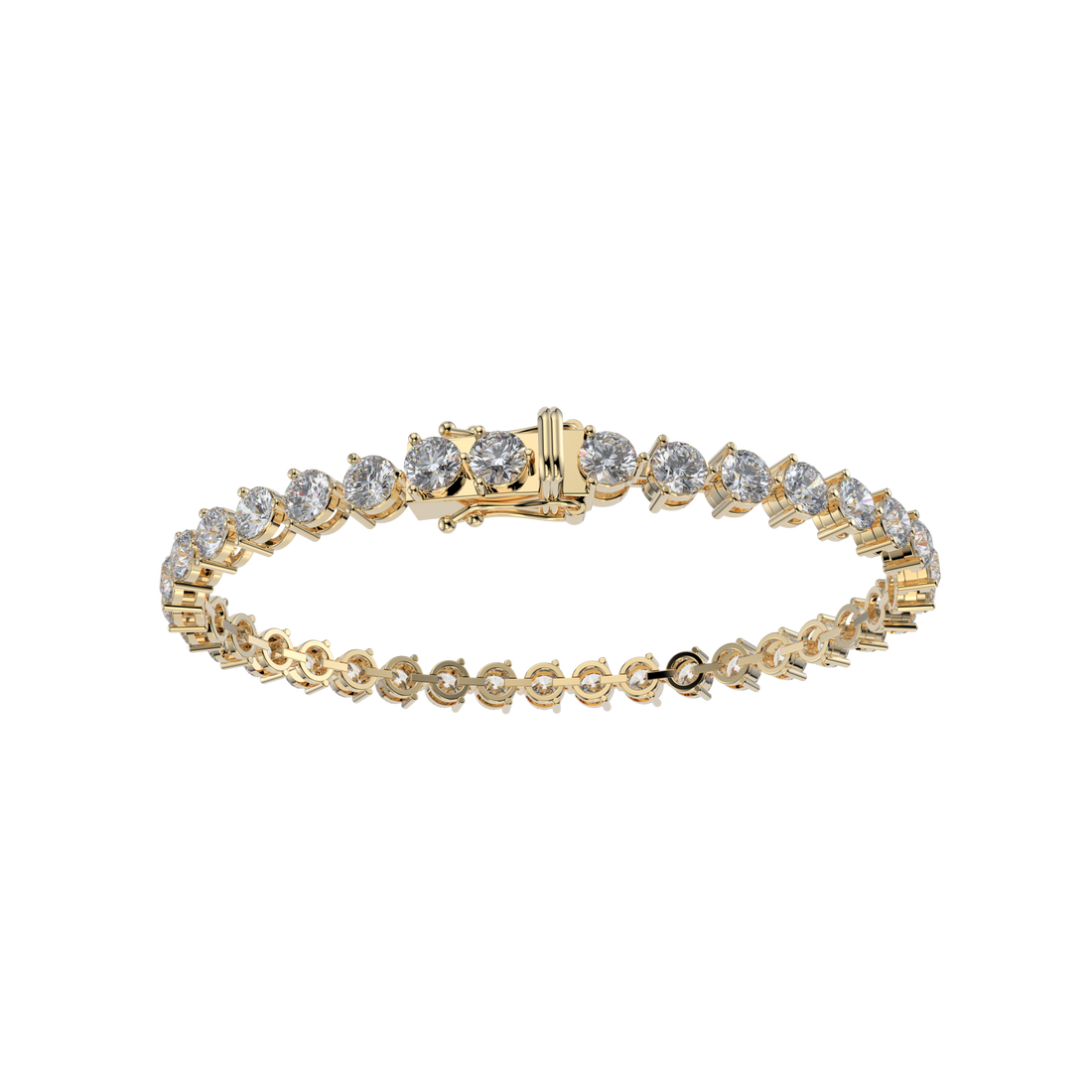 Bracelet with Moissanite on a Gold Vermeil