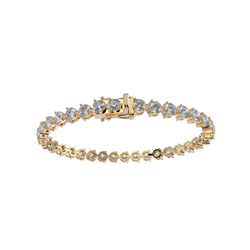 Bracelet with Moissanite on a Gold Vermeil