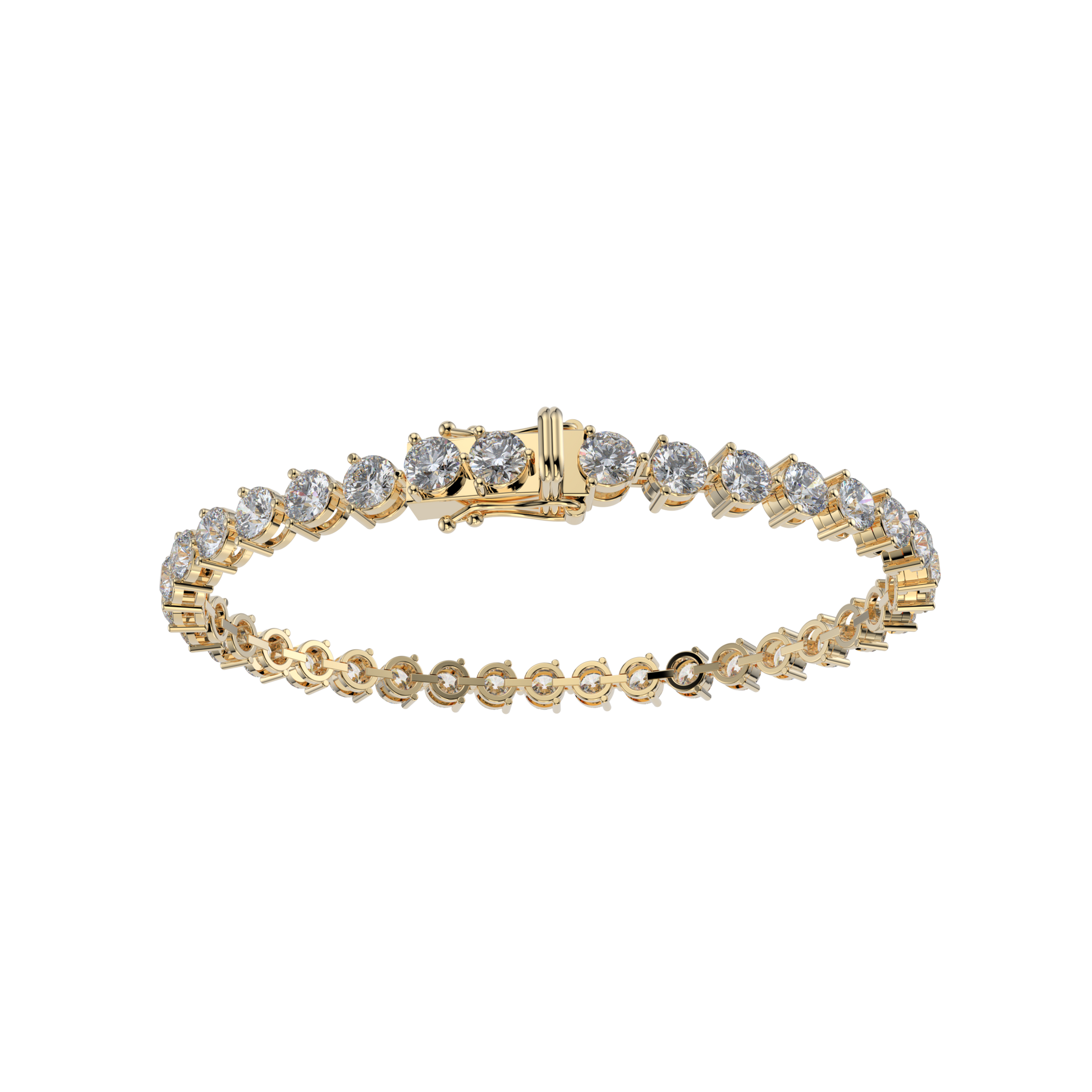 Bracelet with Moissanite on a Gold Vermeil