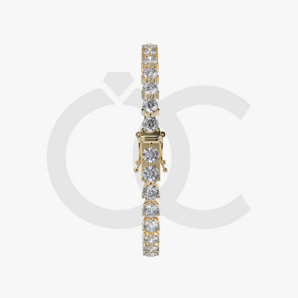 Bracelet with Lab Grown Diamond on a Yellow Gold
