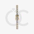 Bracelet with Moissanite on a Gold Vermeil