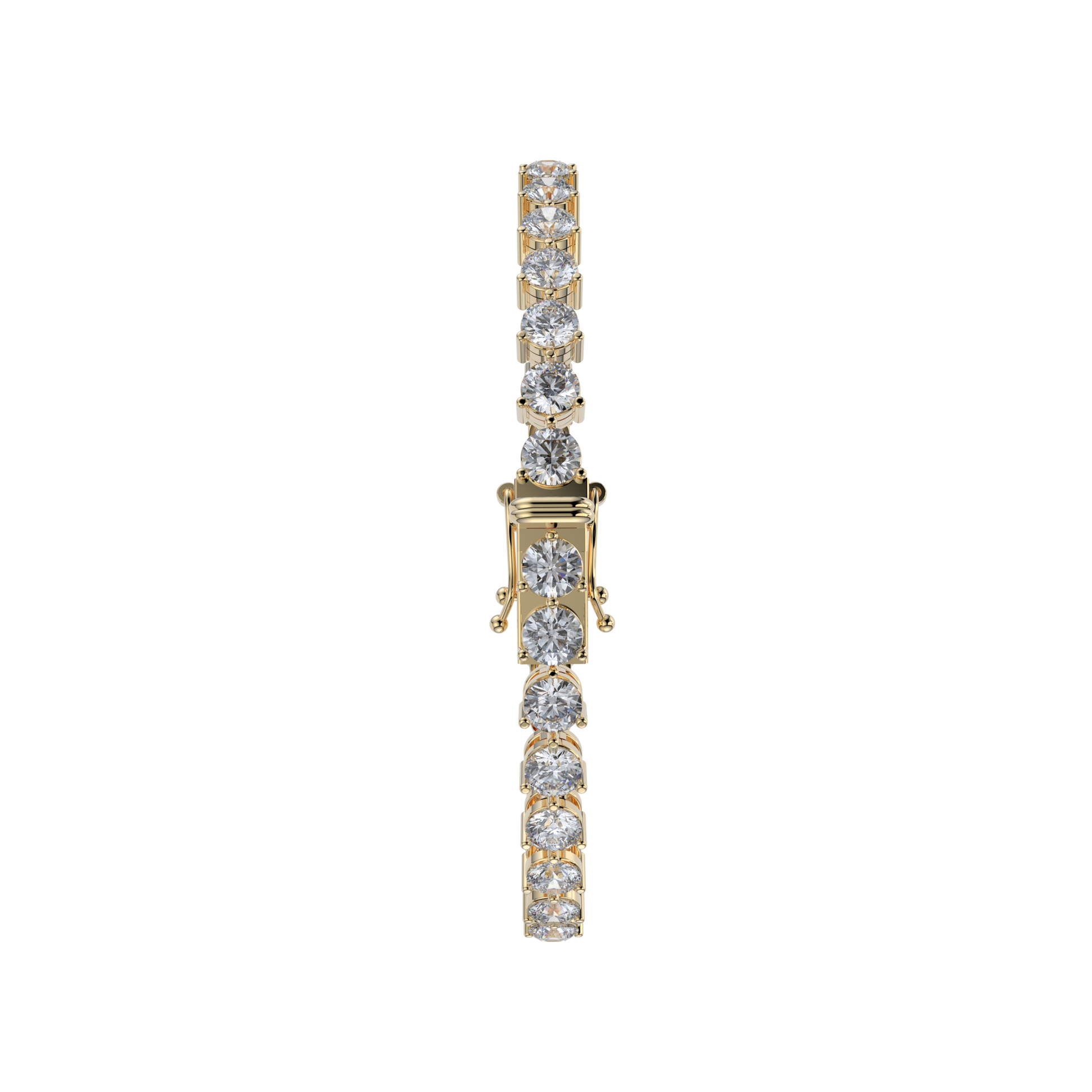 Bracelet with Moissanite on a Gold Vermeil