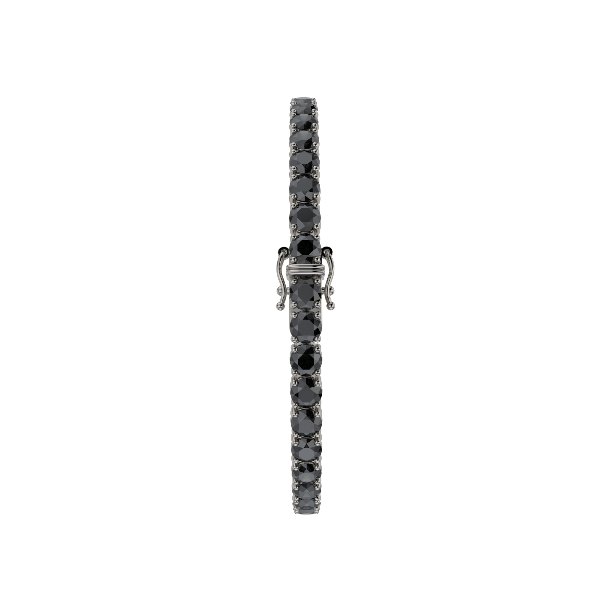 Bracelet with Moissanite on a Black Gold Vermeil