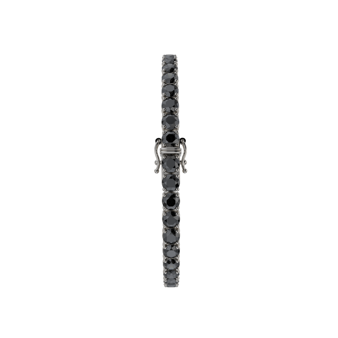 Bracelet with Moissanite on a Black Gold Vermeil