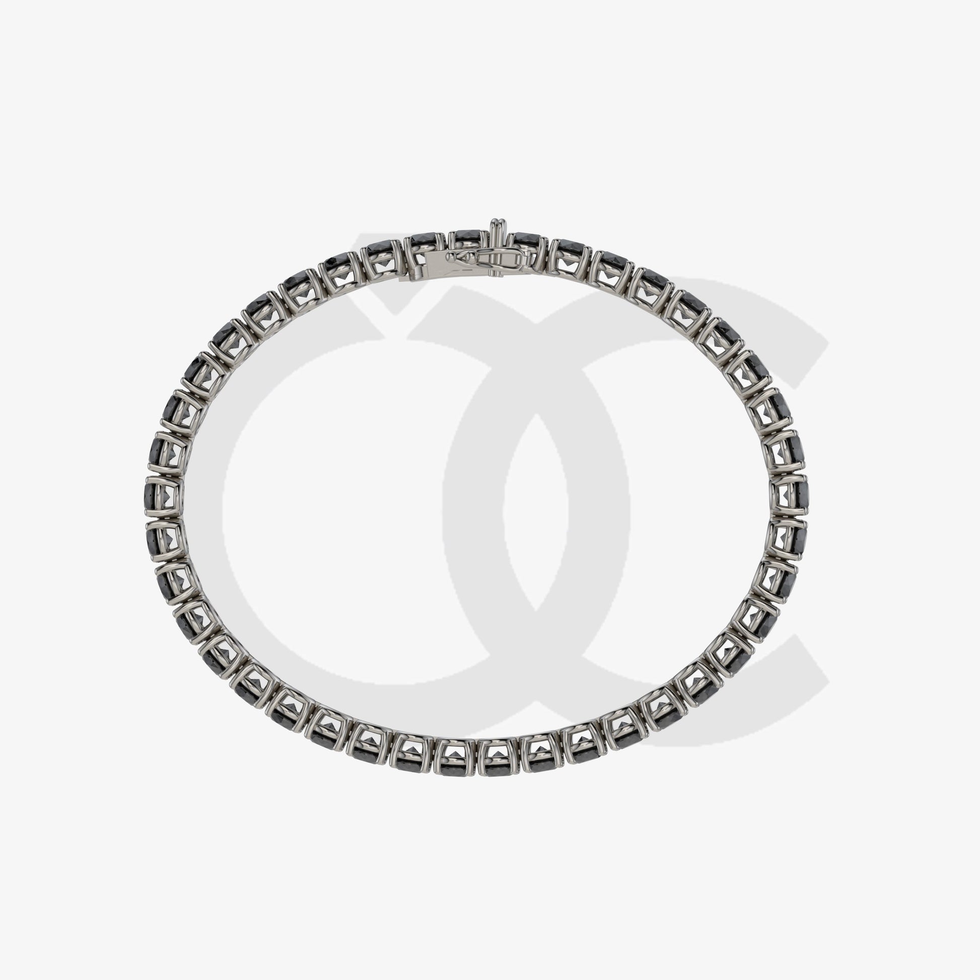 Bracelet with Black Diamond on a Black Gold