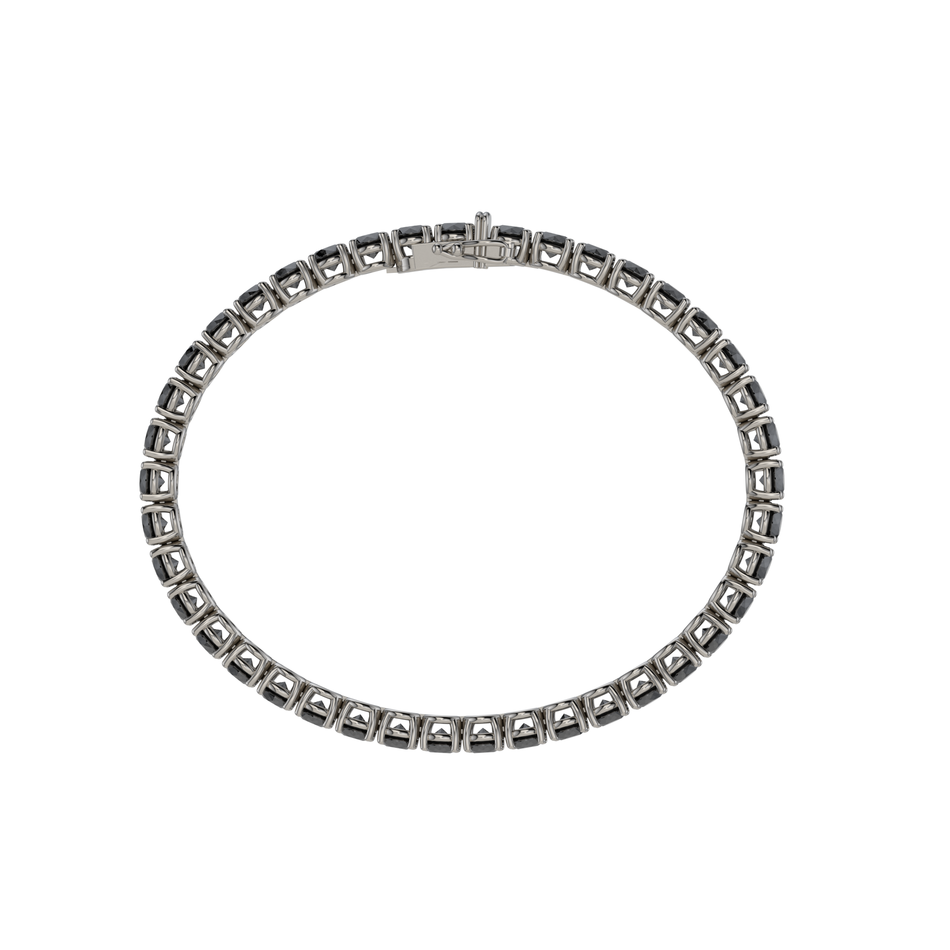Bracelet with Black Diamond on a Black Gold