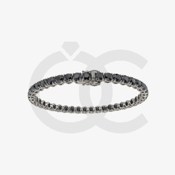 Bracelet with Black Diamond on a Black Gold