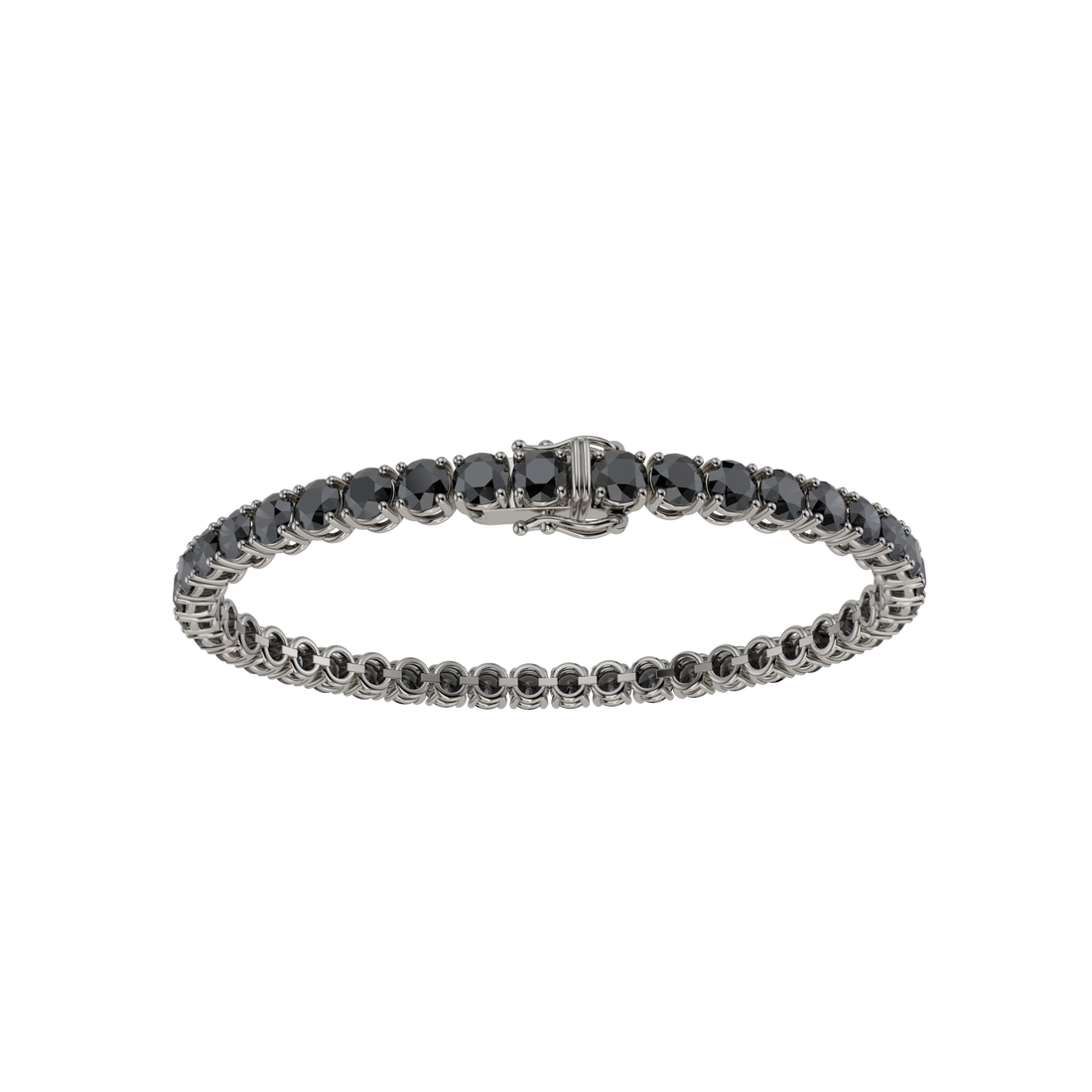 Bracelet with Moissanite on a Black Gold Vermeil