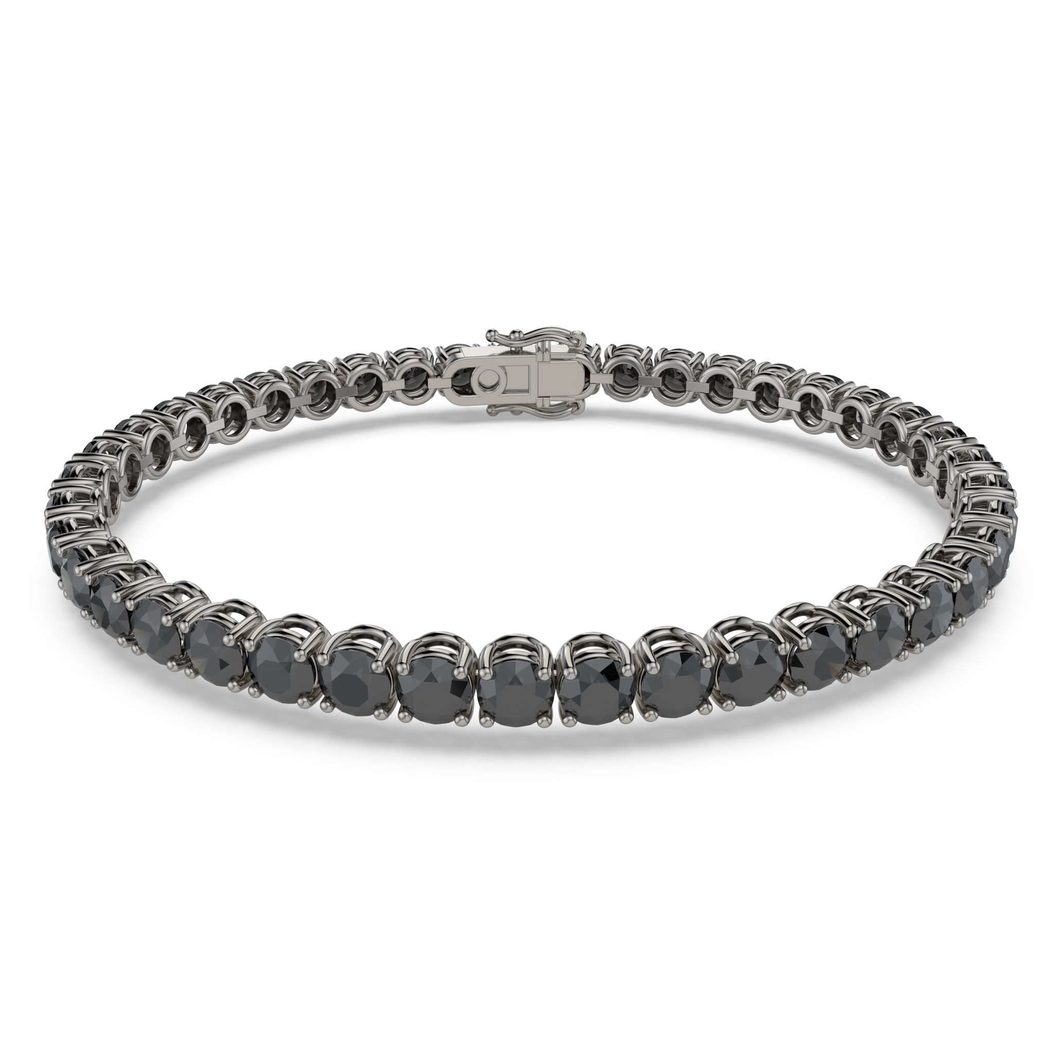 Bracelet with Black Diamond on a Black Gold