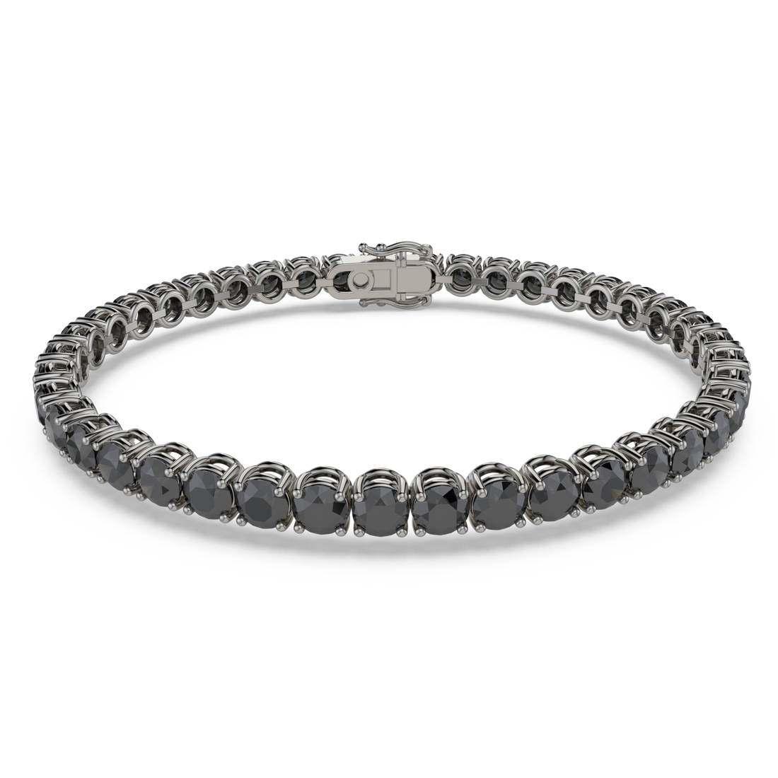 Bracelet with Black Diamond on a Black Gold