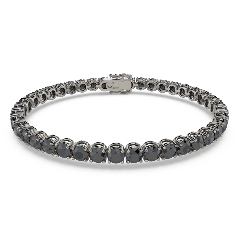 Bracelet with Black Diamond on a Black Gold