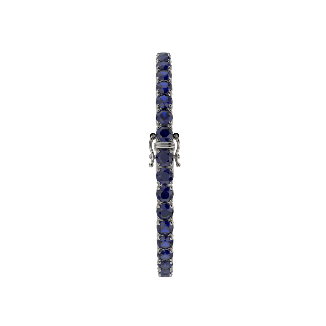 Bracelet with Blue Sapphire on a Black Gold