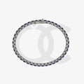 Bracelet with Blue Sapphire on a Black Gold