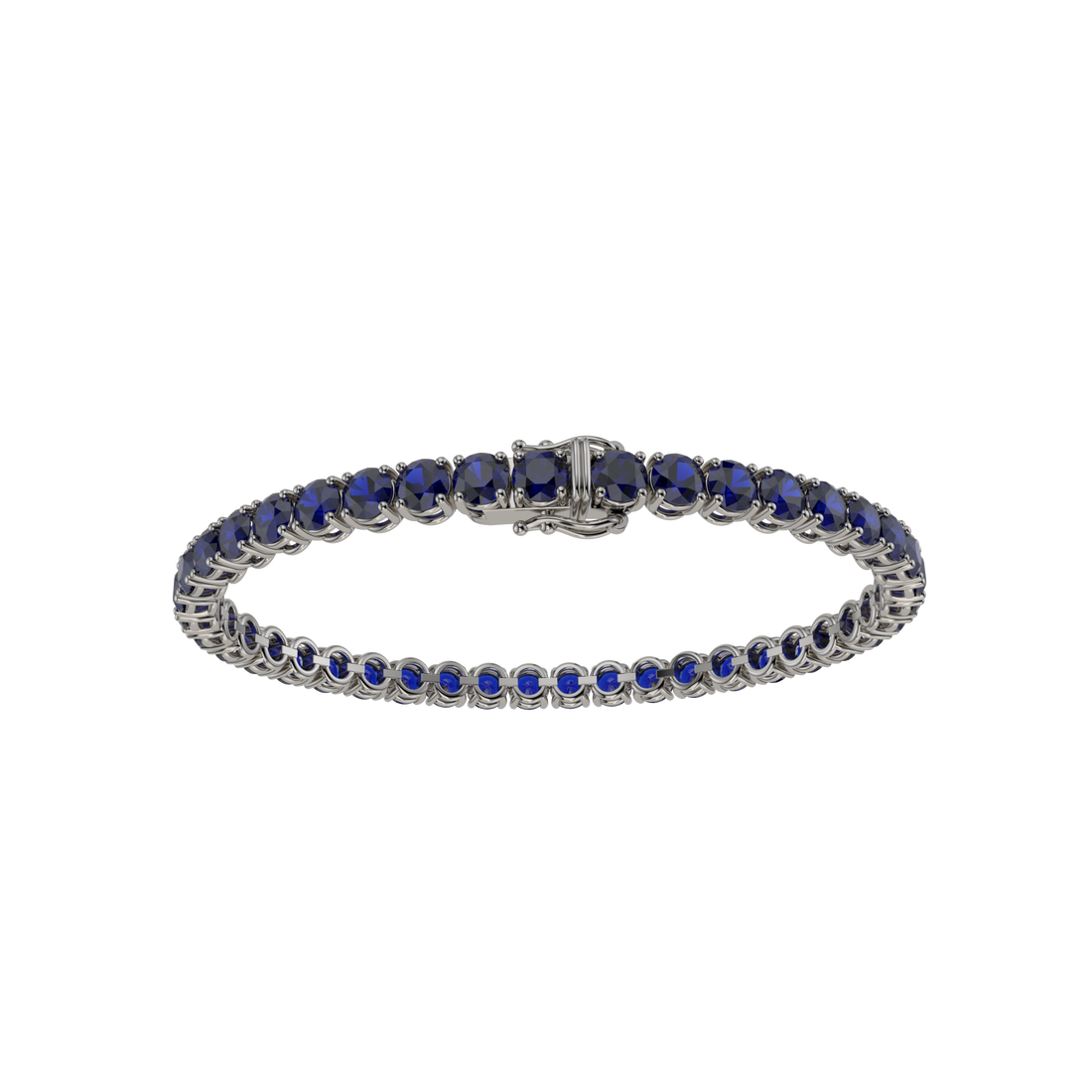Bracelet with Blue Sapphire on a Black Gold