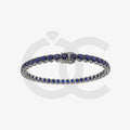 Bracelet with Blue Sapphire on a Black Gold