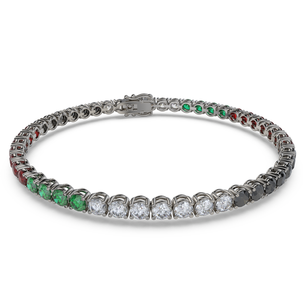 Tennis Bracelet with Moissanite on a 18K Black Gold