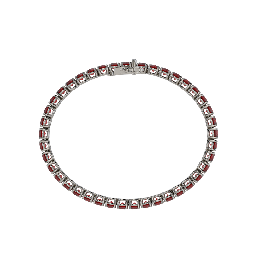 Bracelet with Ruby on a Black Gold