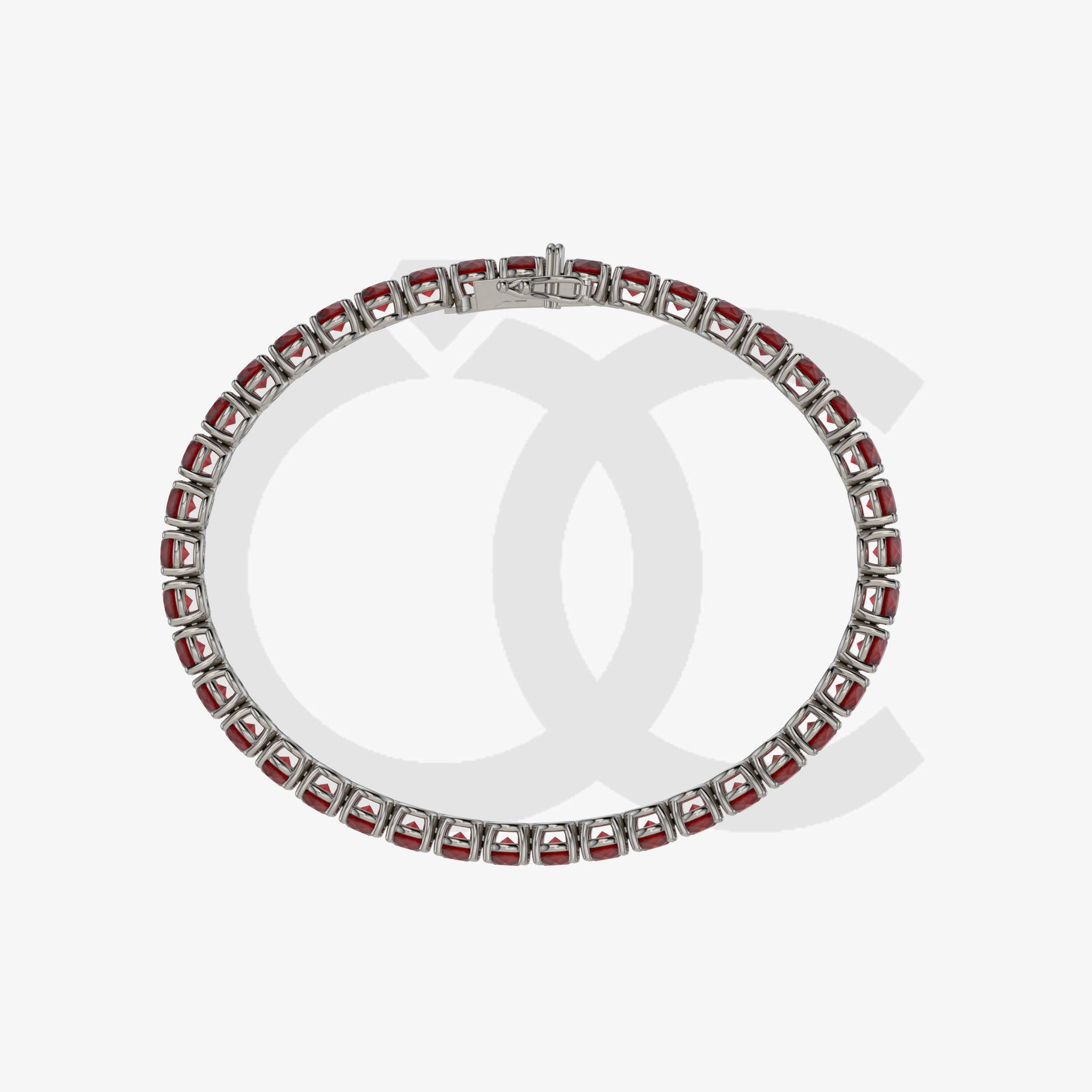 Bracelet with Ruby on a Black Gold