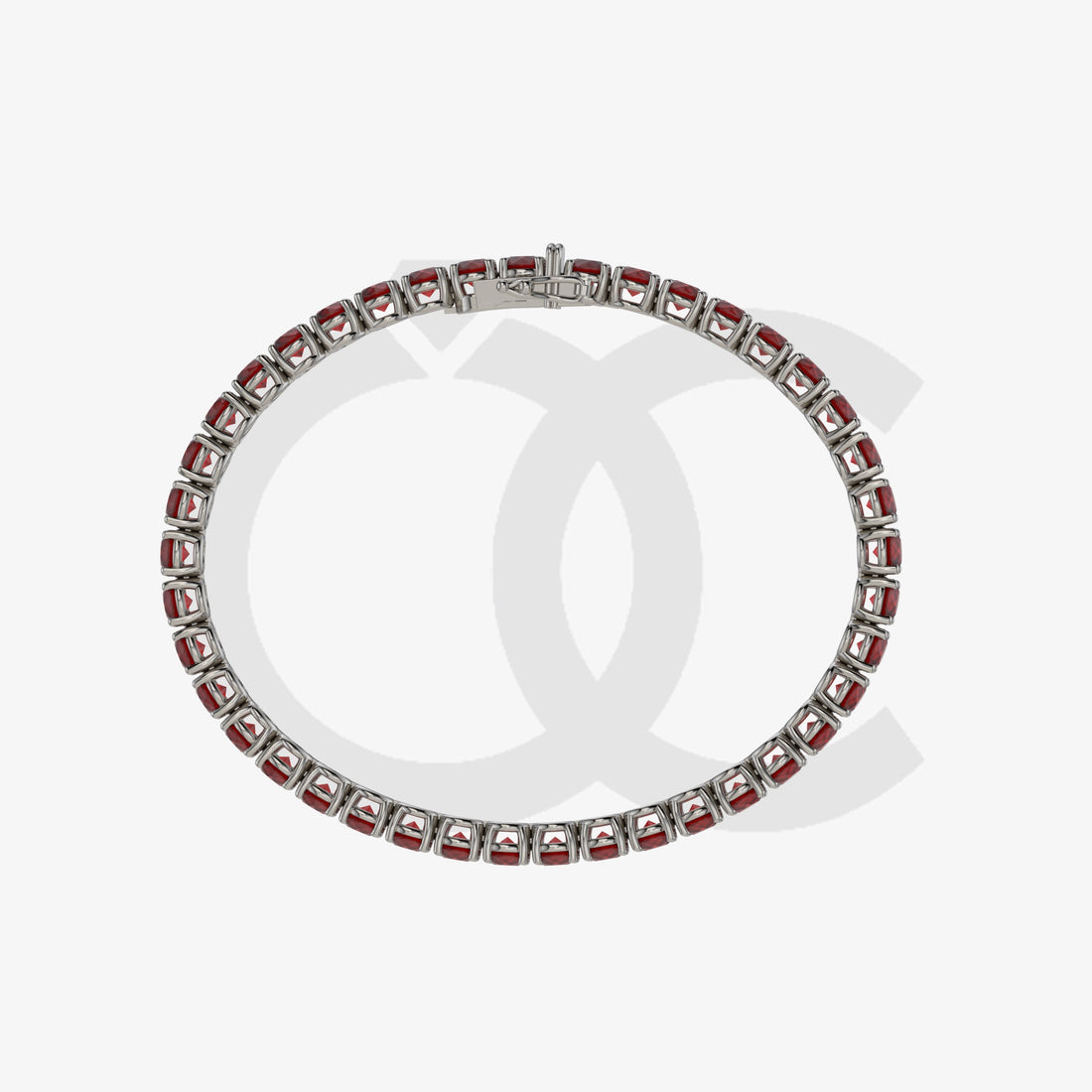 Bracelet with Ruby on a Black Gold