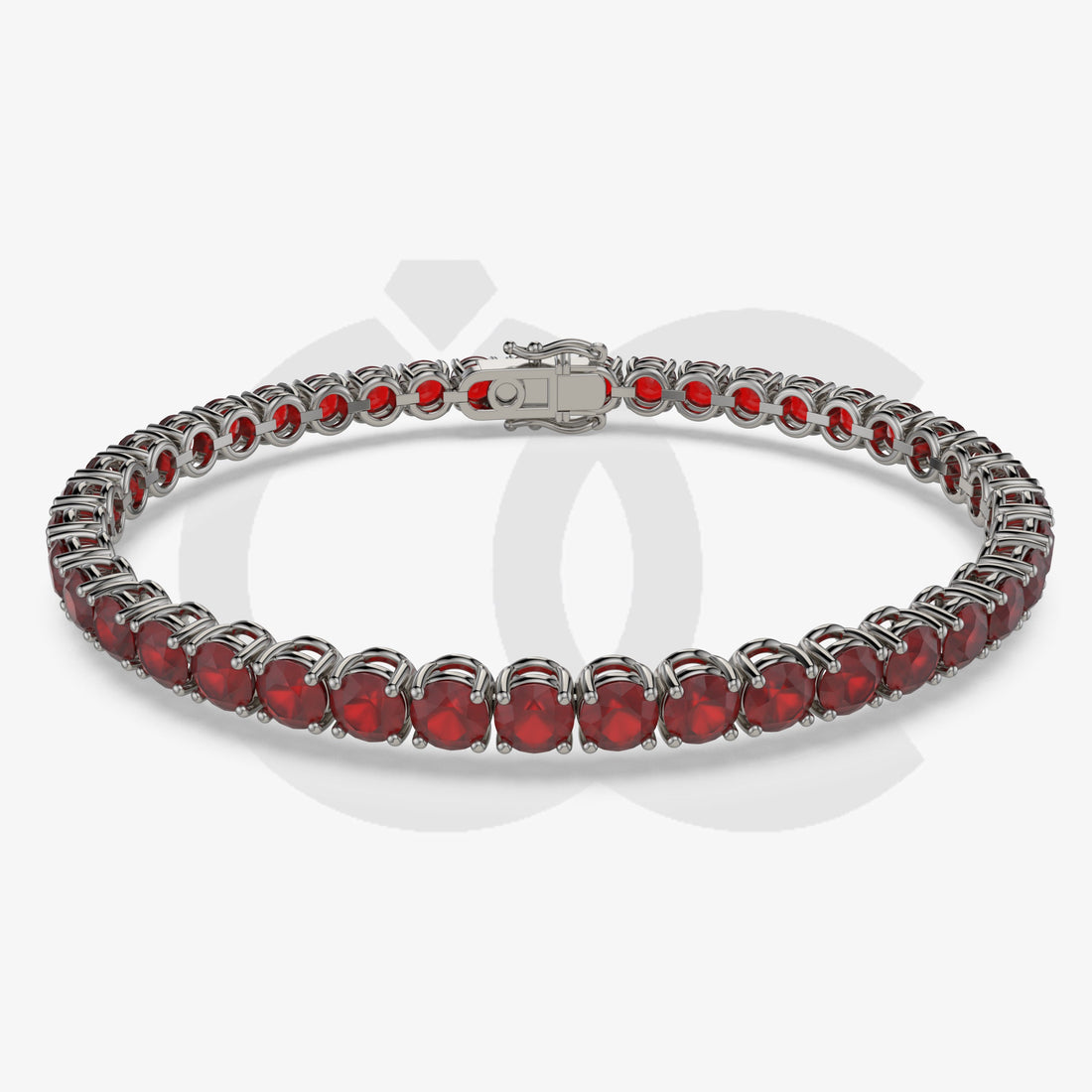 Bracelet with Ruby on a Black Gold