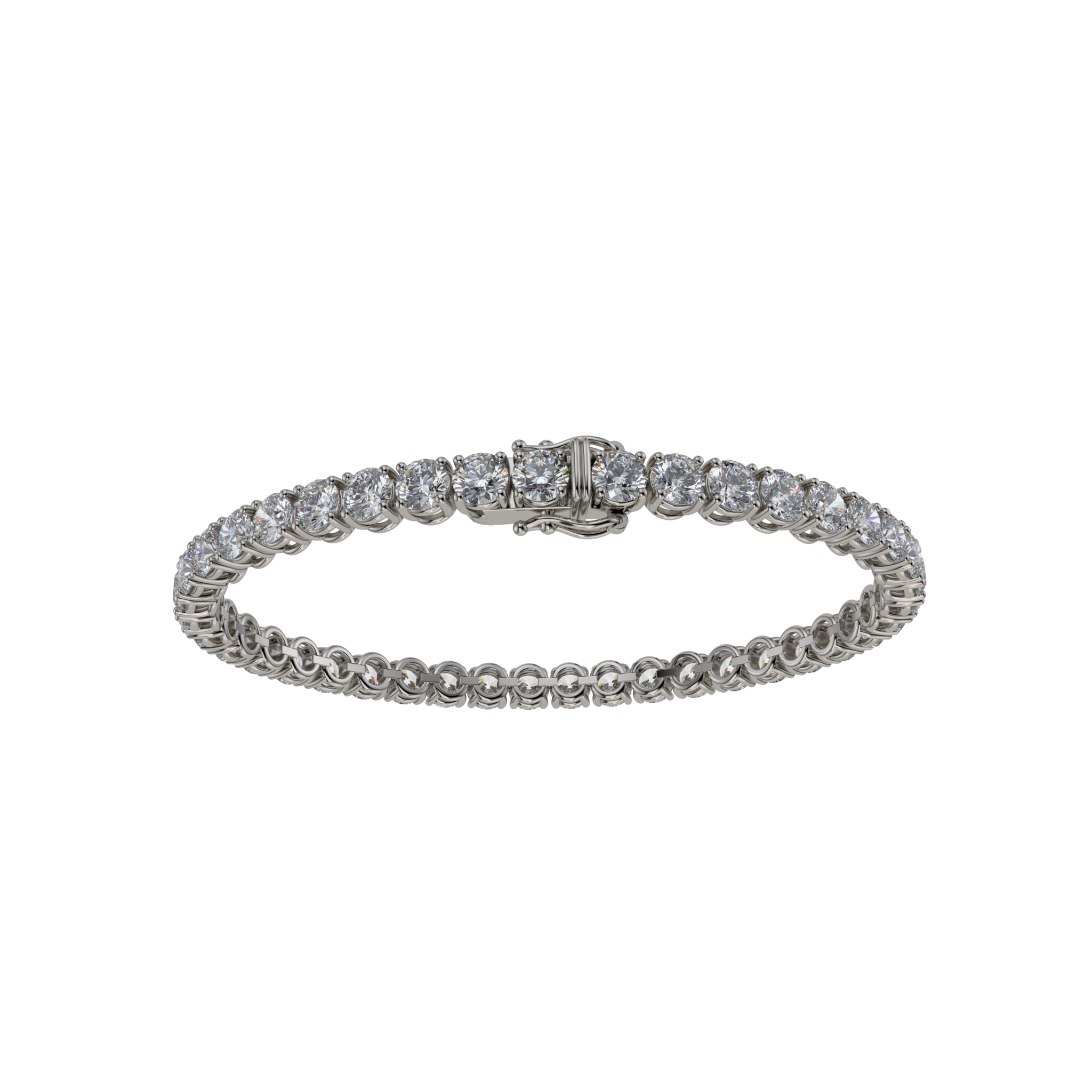 Bracelet with Moissanite on a Black Gold Vermeil