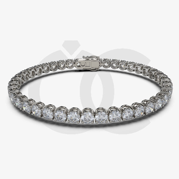 Bracelet with Natural Diamond on a Black Gold