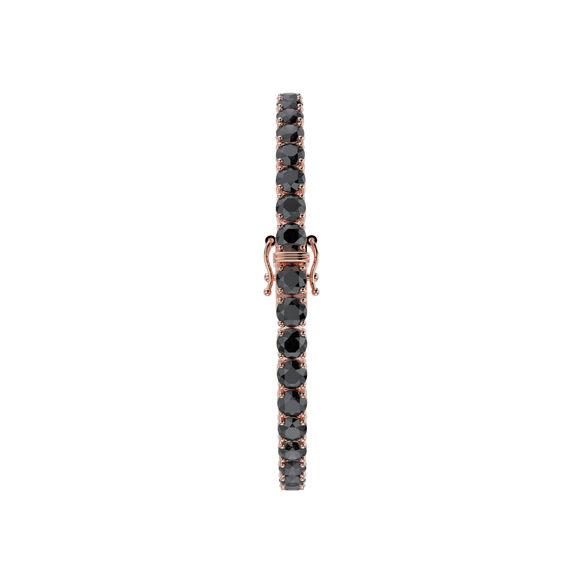 Bracelet with Black Diamond on a Rose Gold