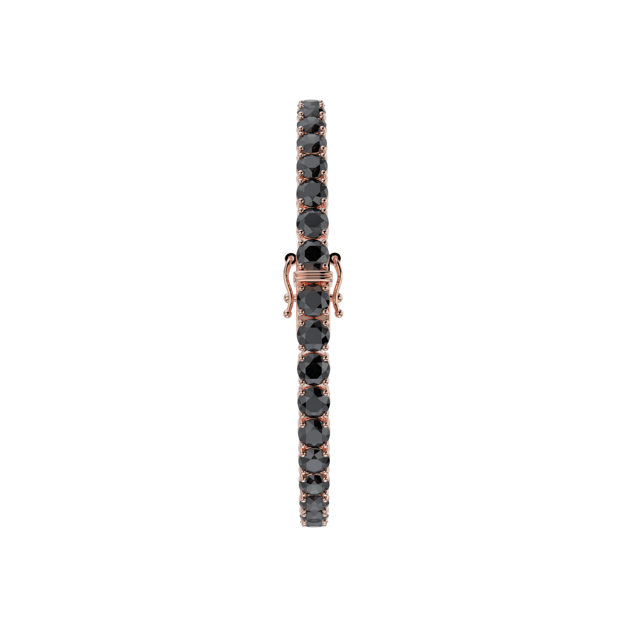 Bracelet with Moissanite on a Rose Gold Vermeil