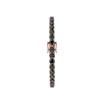Bracelet with Moissanite on a Rose Gold Vermeil