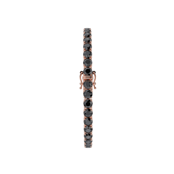 Bracelet with Moissanite on a Rose Gold Vermeil