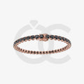 Bracelet with Moissanite on a Rose Gold Vermeil