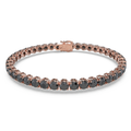 Bracelet with Moissanite on a Rose Gold Vermeil