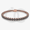 Bracelet with Moissanite on a Rose Gold Vermeil