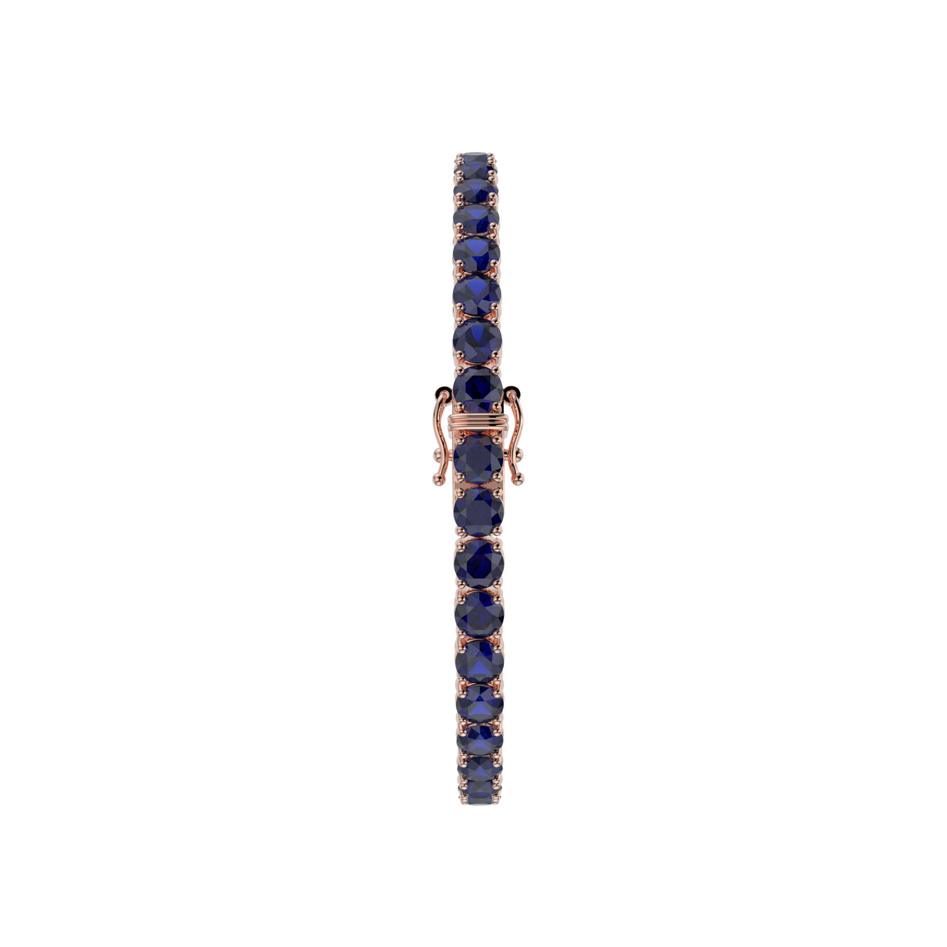 Bracelet with Blue Sapphire on a Rose Gold