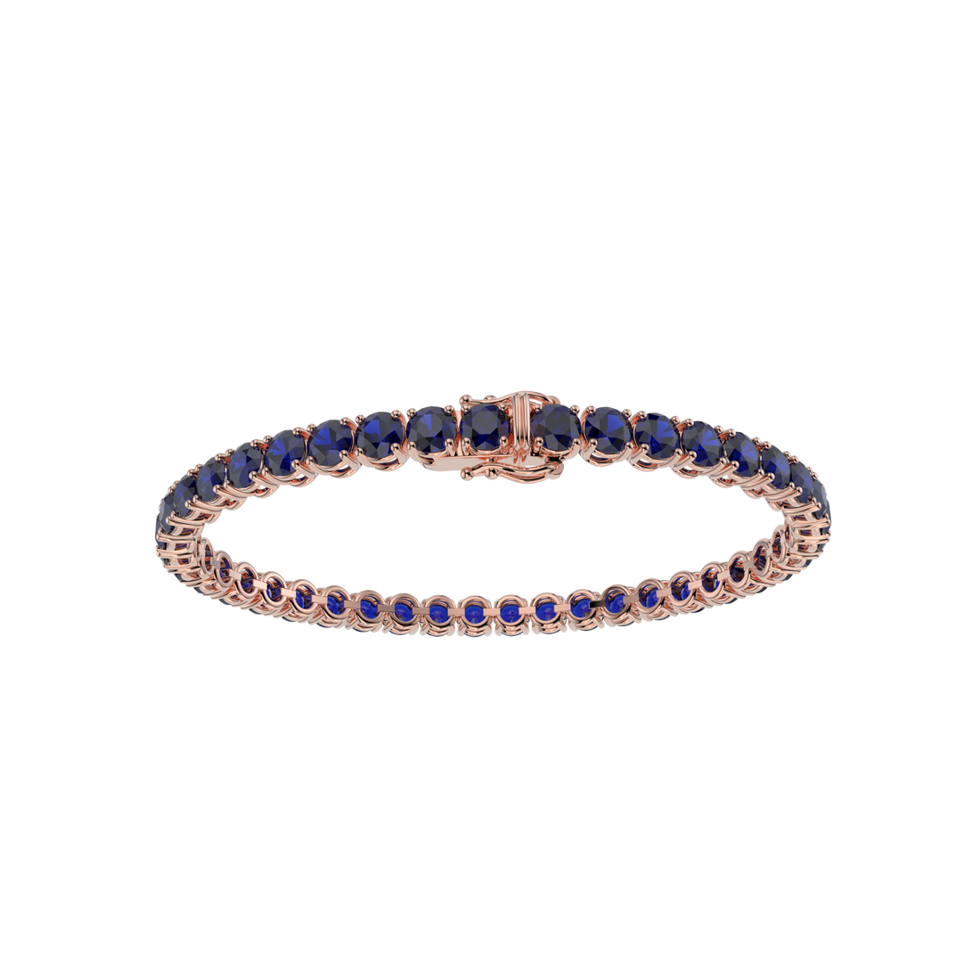 Bracelet with Blue Sapphire on a Rose Gold