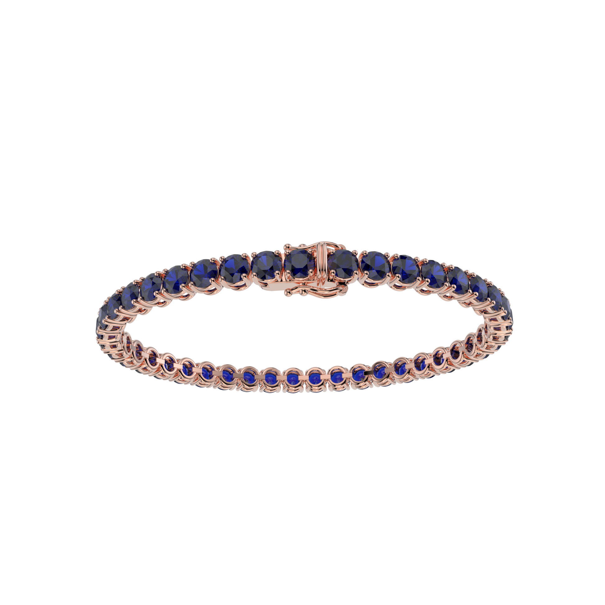 Bracelet with Blue Sapphire on a Rose Gold