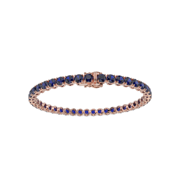 Bracelet with Blue Sapphire on a Rose Gold