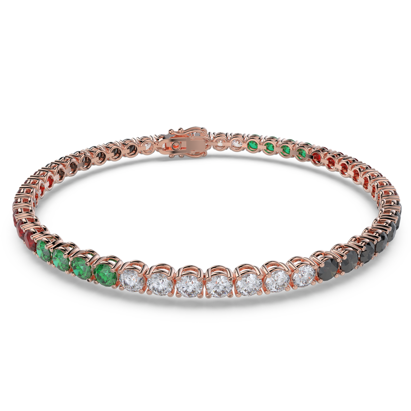 Tennis Bracelet with Moissanite on a 18K Rose Gold