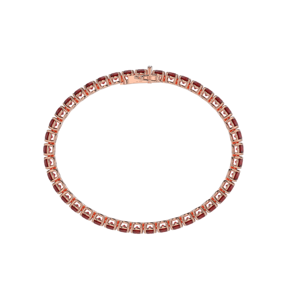 Bracelet with Ruby on a Rose Gold